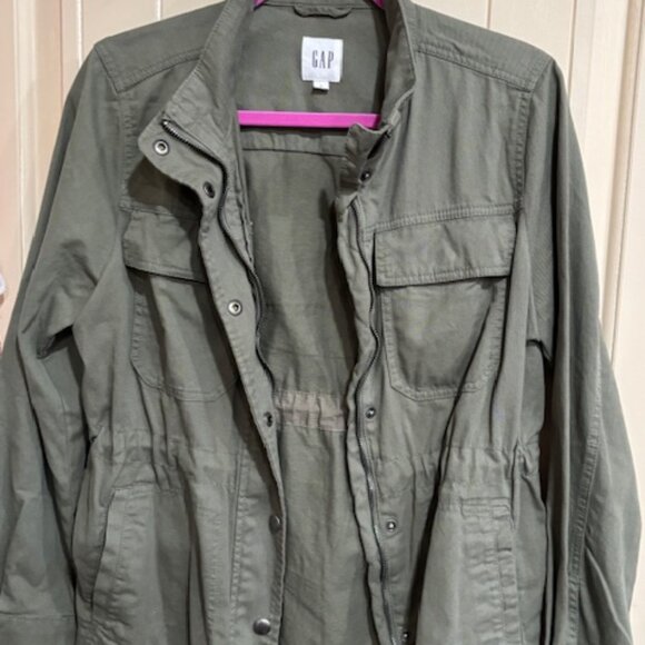 NEW WithOUT TAGS! Gap Olive Green Women's Utility ANORAK Jacket Medium AWESOME! - Picture 6 of 15